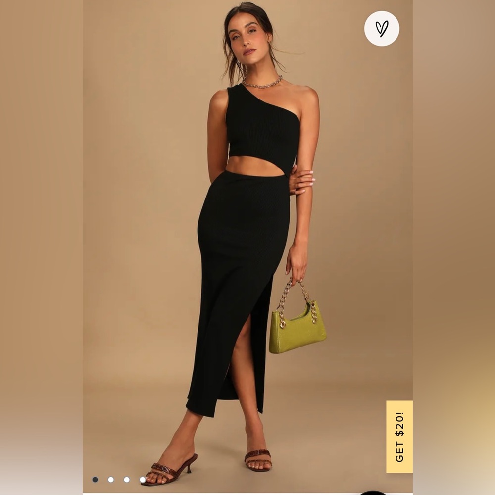 NWT Lulu’s Black Bodycon cutout dress.